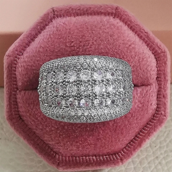 New Inlaid Thick Diamond Ring - Picture 2 of 4